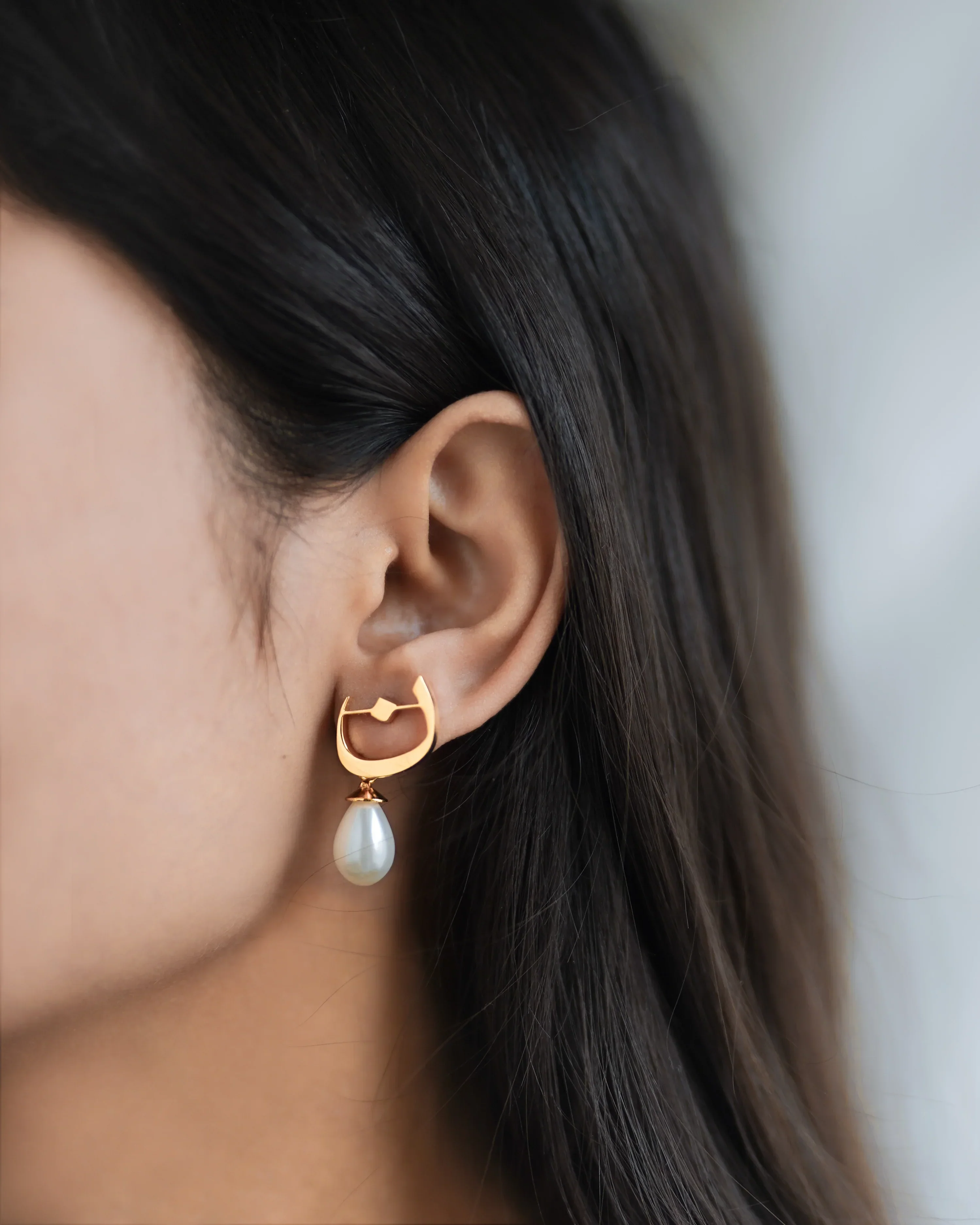 Calligraphed Initial Earrings - Image 4