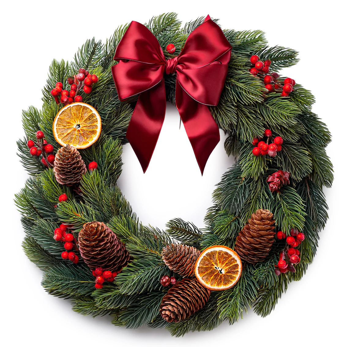 Crimson Citrus Wreath - UK
