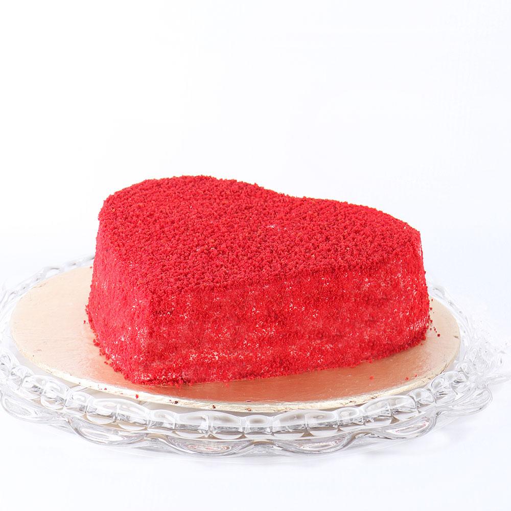 Heart Shaped Red Velvet Cake - 2 lbs - Image 3