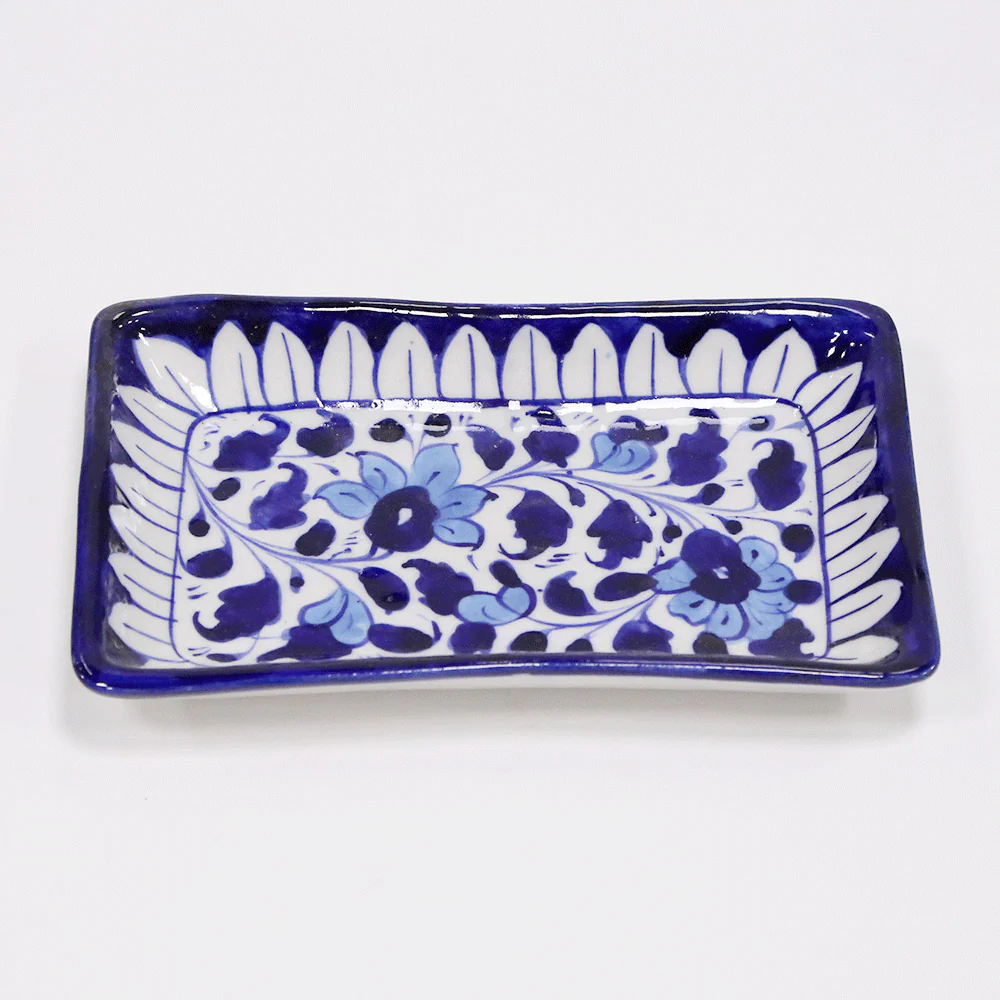 Blue Serving Plate - Multani Pottery