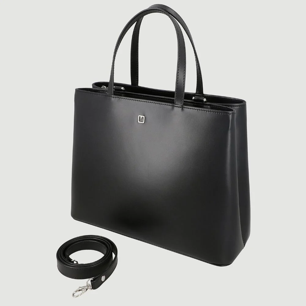 Luxe Leather Dual-Zip Handbag - Image 2