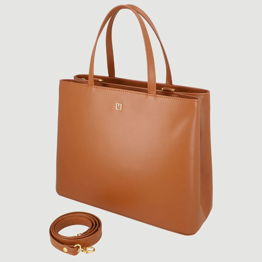 Luxe Leather Dual-Zip Handbag - Image 4