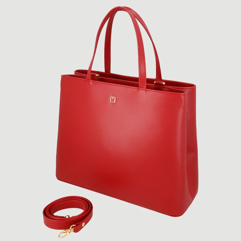 Luxe Leather Dual-Zip Handbag - Image 5