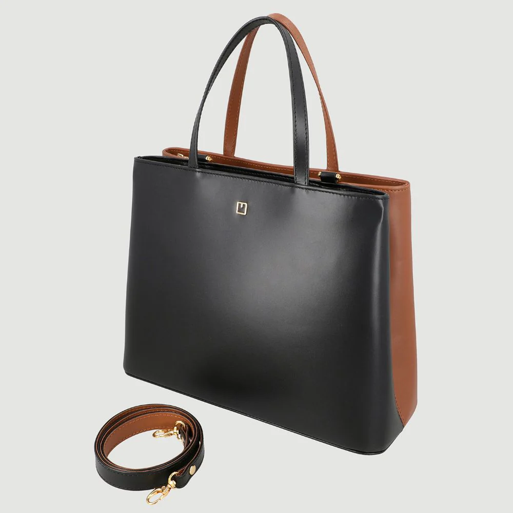 Luxe Leather Dual-Zip Handbag - Image 6