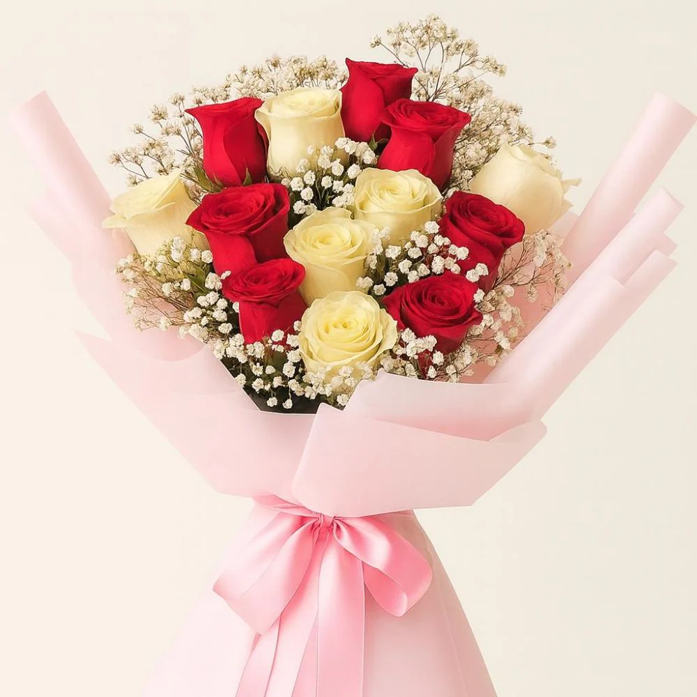 Red & Ivory Bouquet
