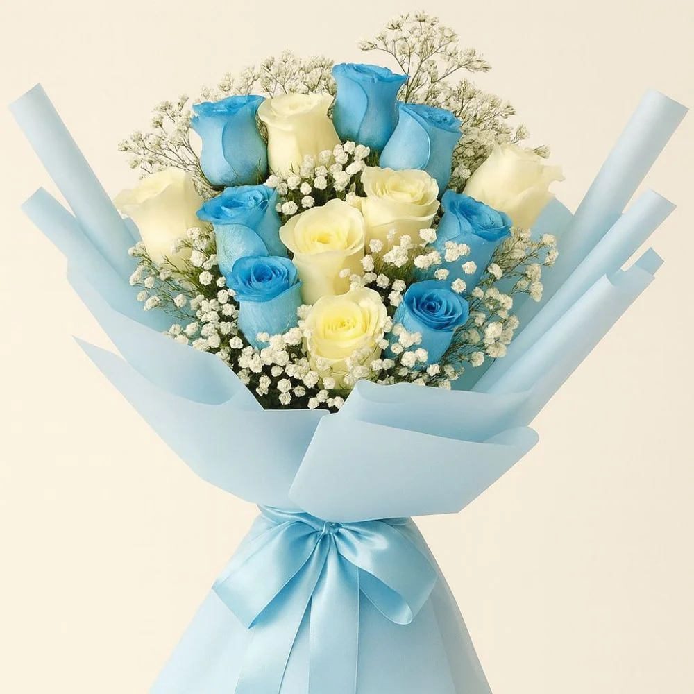Sapphire & Ivory Bouquet