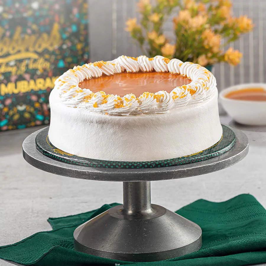 Timeless Indulgence: Toffee Cake 2 Lbs & White Rose Elegance - Image 3