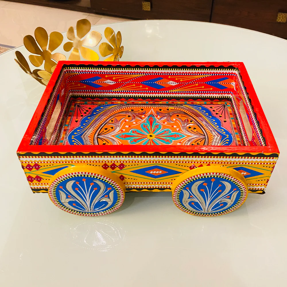 TRAY ON WHEELS (HANDMADE) - Image 2